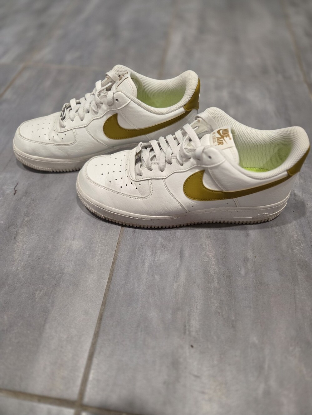 Nike Air Force 1 Low White with Gold Swoosh
